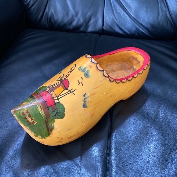 Dutch clog holland wooden carved shoe - Picture 3 of 5
